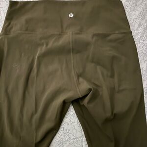 Lululemon Wunder Train Olive Green Leggings